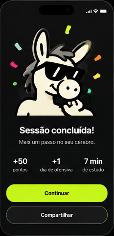 Tela de sessão concluída